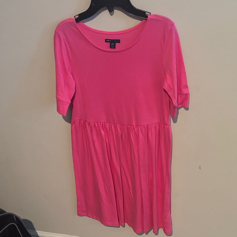 GAP Girls Bright Pink Short Sleeve Dress